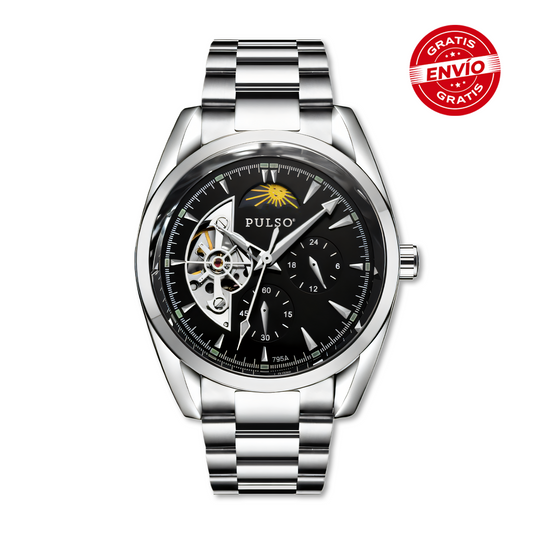 Reloj PULSO Ref. 2918 Plata/Negro