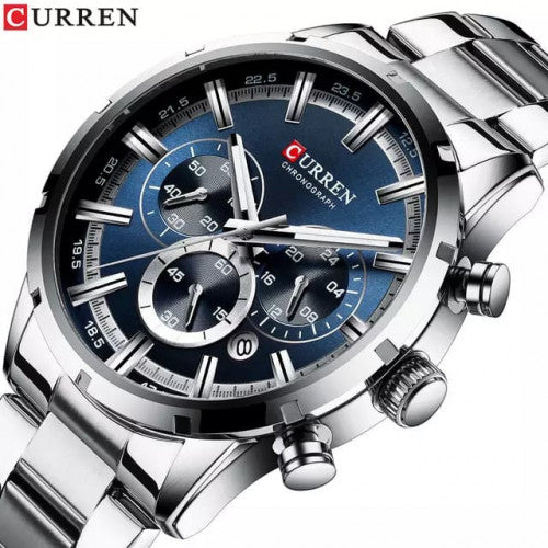 CURREN 8355 PLATA FONDO AZUL