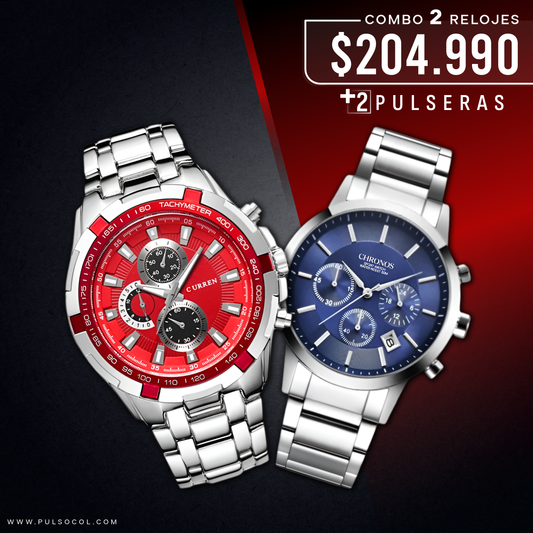 COMBO 383: 2 RELOJES X $204.990