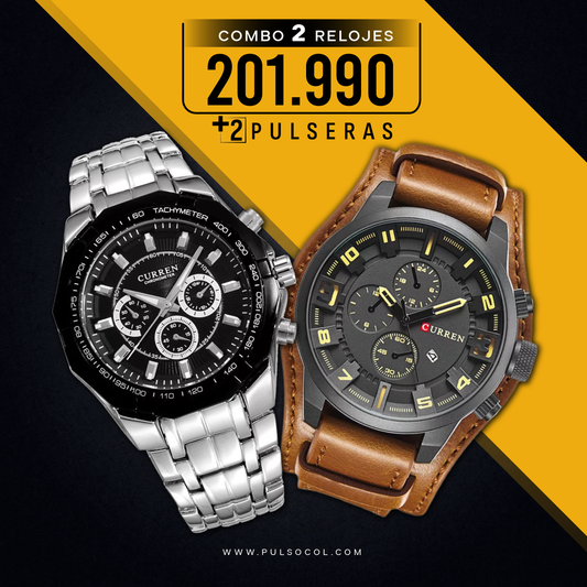 COMBO 393: 2 RELOJES X $201.990