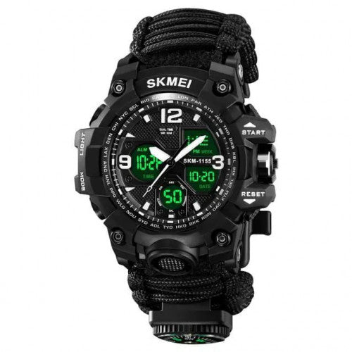 RELOJ SKMEI 1155 SUPERVIVENCIA NEGRO