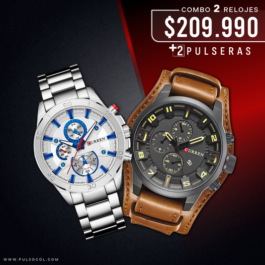 COMBO 432: 2 RELOJES X $209,990