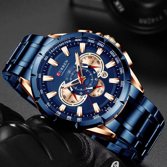 Reloj Curren 8363 Azul Cobre