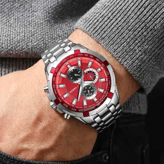 Reloj Curren REF: 472 Plata/Rojo