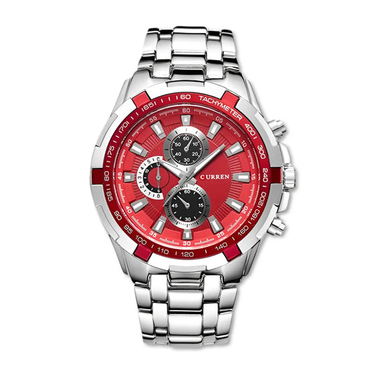 Reloj Curren REF: 472 Plata/Rojo
