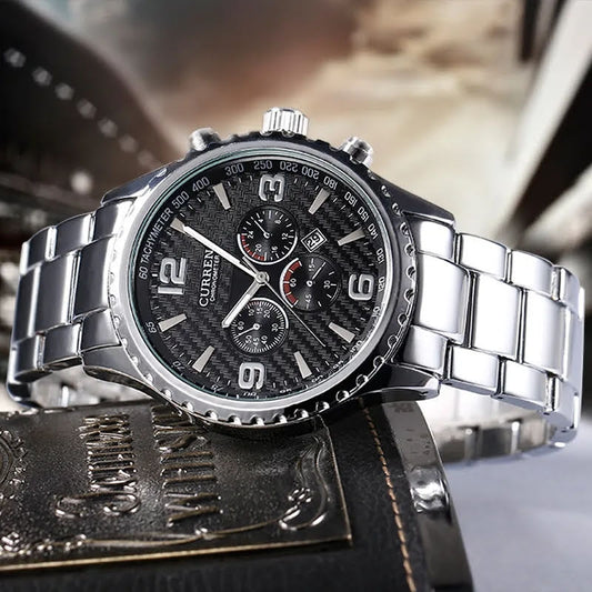 Reloj CURREN REF. 473 Plata/Negro