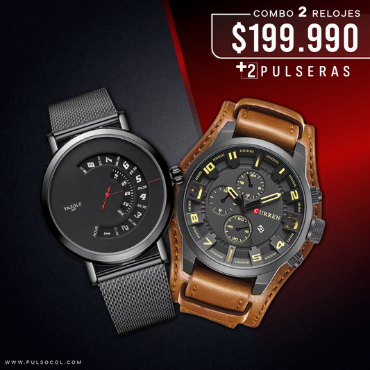 COMBO 489: 2 RELOJES X $ 199,990