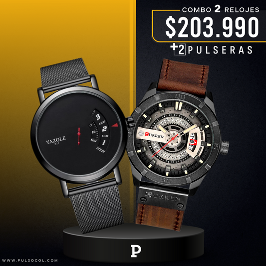 COMBO 497: 2 RELOJES X $ 203,990