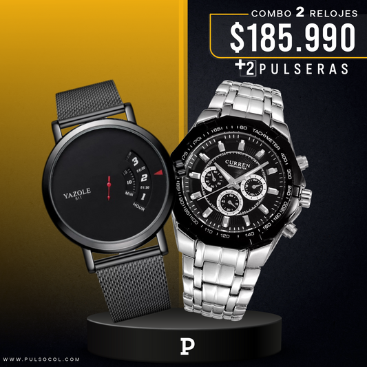 COMBO 500: 2 RELOJES X $ 185.990