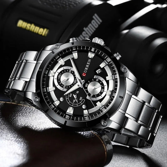 Reloj Curren Ref: 629 Plata/Negro