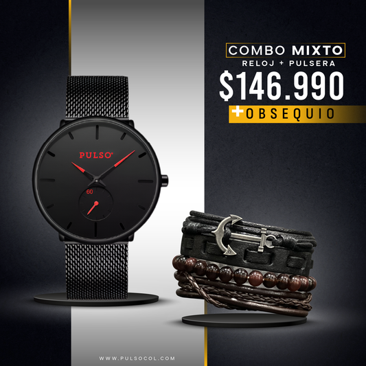 COMBO 529: RELOJ + PULSERA X $ 146.990