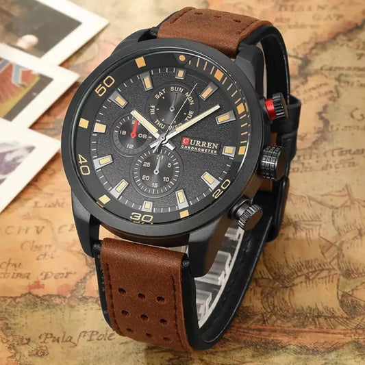 Reloj Curren REF: 614 Café/Negro