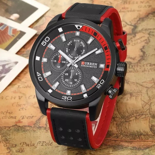 Reloj Curren REF: 614 Negro/Rojo