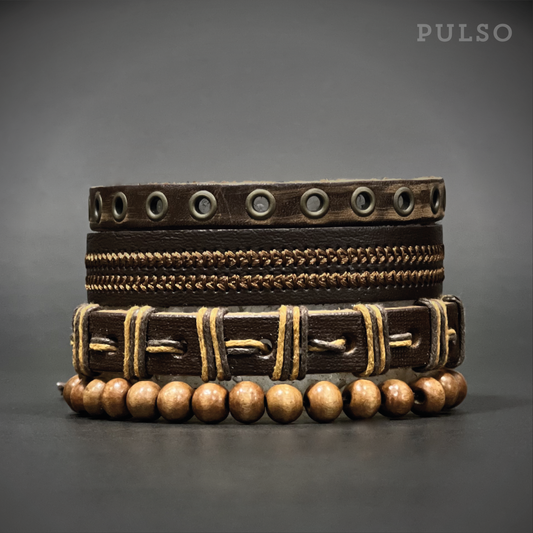 Pulsera Rústica Café Ref: 7029-48