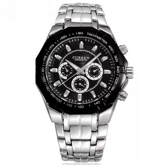 Reloj CURREN REF. 702 Plata/Negro