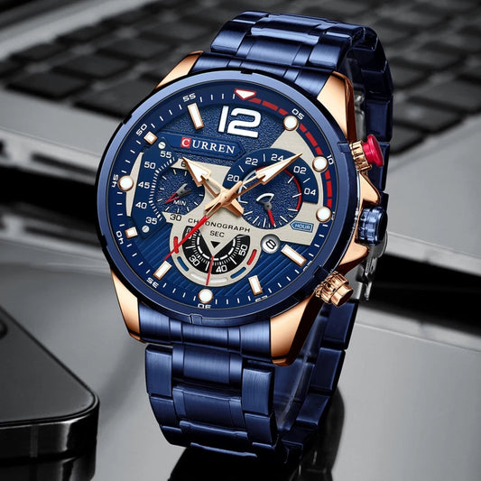 Reloj Curren 8395 Azul Cobre