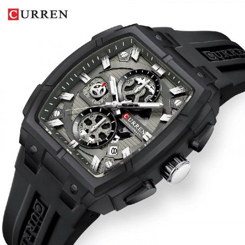 RELOJ CURREN 8488 NEGRO PUNTEROS BLANCOS