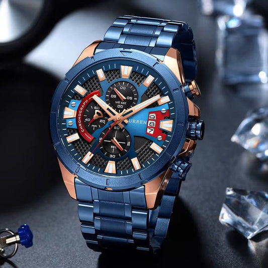 Reloj Curren 8401 Azul Cobre