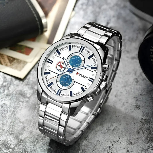 Reloj Curren 871 Plata/Blanco