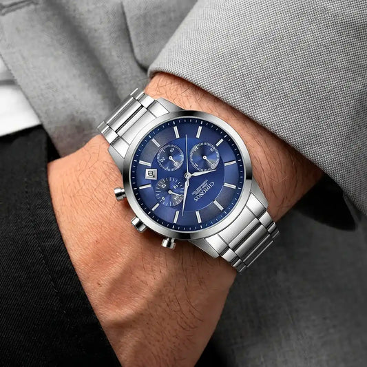 Reloj Chronos Ref. 879 Plata/Azúl