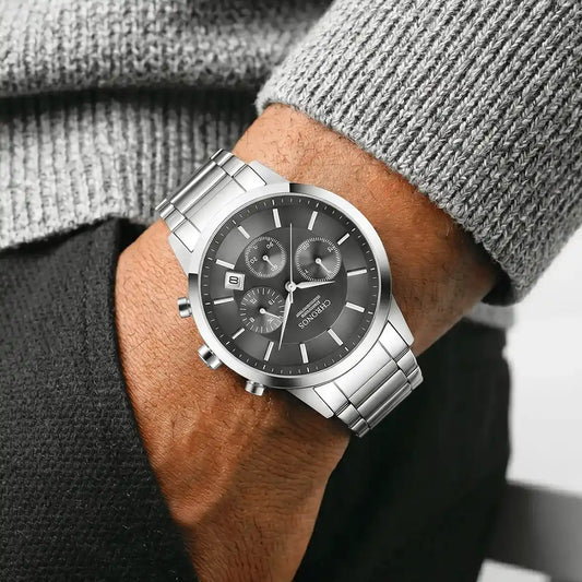 Reloj Chronos Ref. 879 Plata/Negro