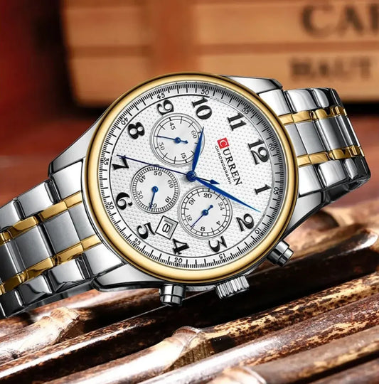 Reloj Curren 978 Plata/Blanco/Dorado
