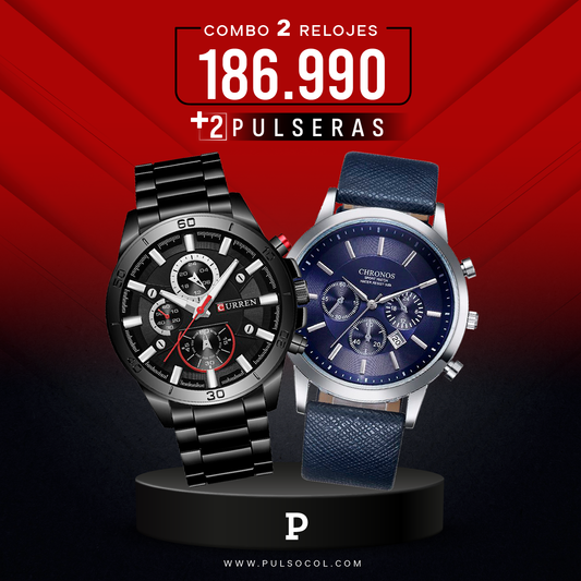 COMBO 338: 2 RELOJES X $186.990