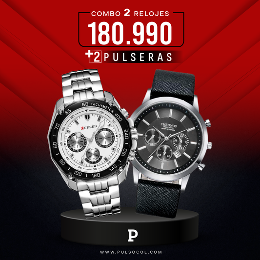 COMBO 351: 2 RELOJES X $180.990