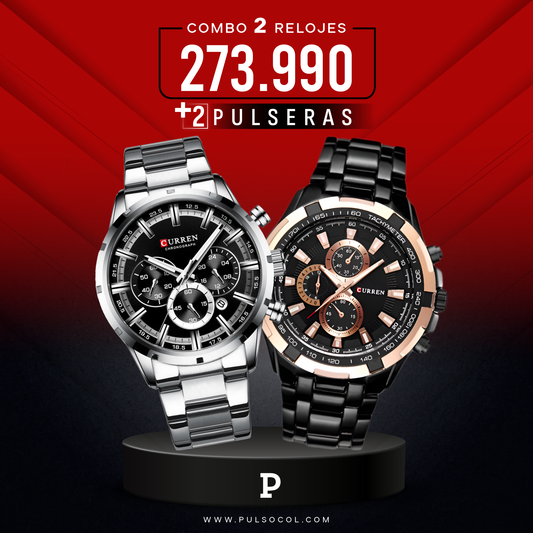 COMBO 598: 2 RELOJES X $273.990