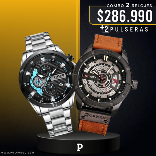 COMBO 628: 2 RELOJES X $286.990