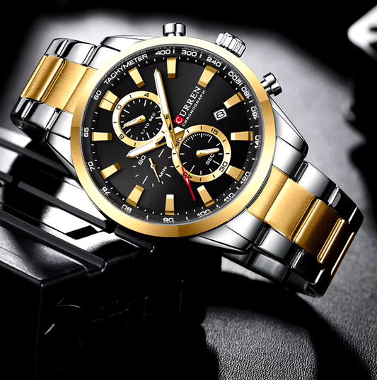 Reloj Curren Ref. 835 Plata/Negro/Dorado