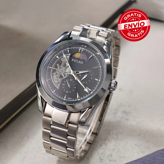 Reloj PULSO Ref. 2918 Plata/Negro