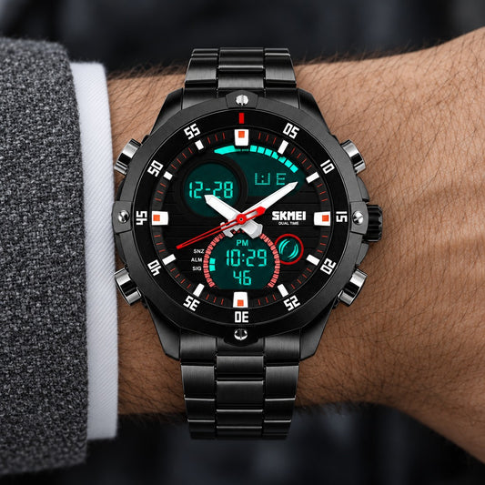 Reloj Scottie 1146 Negro – en la muñeca
