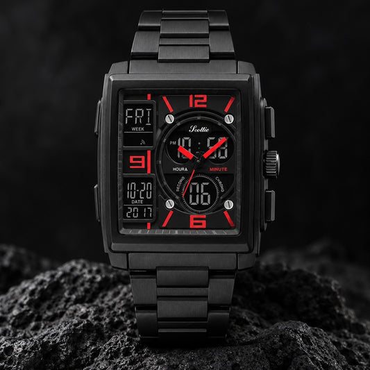Reloj Scottie 1274 Negro Rojo – foto principal