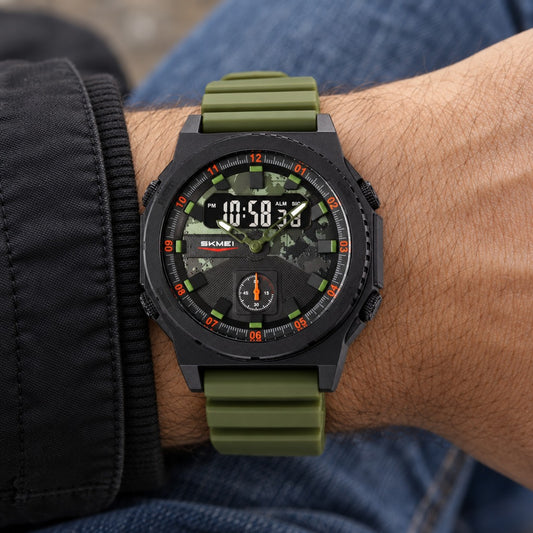 Reloj Skmei 2355 Verde – en la muñeca