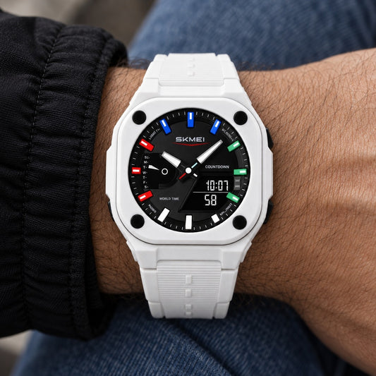 Reloj Skmei 2328 Blanco – en la muñeca