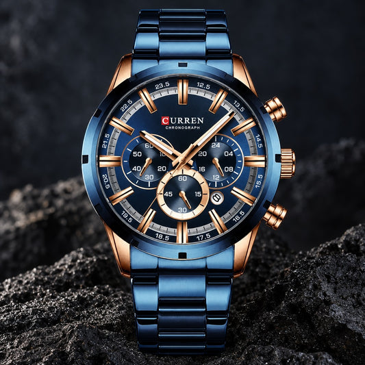 Reloj Curren 8355 Azul Cobre – foto principal