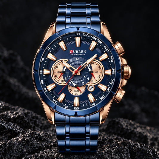 Reloj Curren 8363 Azul Cobre – foto principal