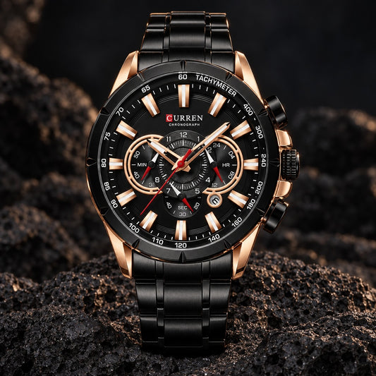Reloj Curren 8363 Negro Cobre – foto principal