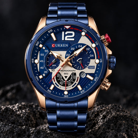 Reloj Curren 8395 Azul Cobre – foto principal