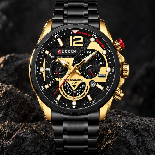 Reloj Curren 8395 Negro Dorado – foto principal