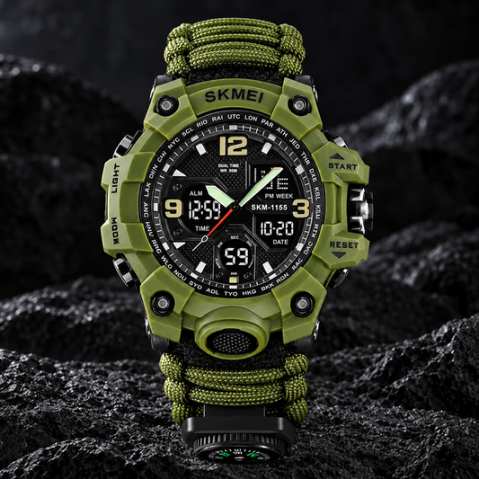 Reloj Skmei 1155 Supervivencia Verde · de frente