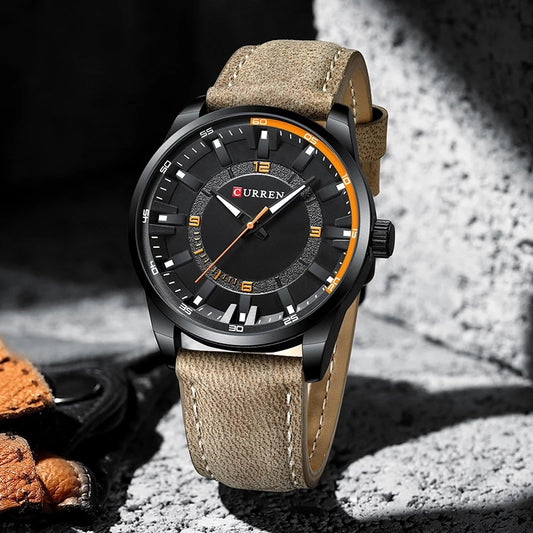 Reloj Curren REF: 740 Beige/Naranja