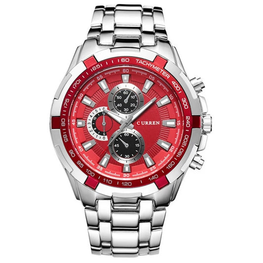 Reloj Curren REF: 472 Plata/Rojo