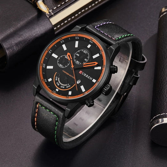 Reloj Curren REF: 613 Negro/Naranja