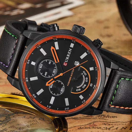 Reloj Curren REF: 613 Negro/Naranja