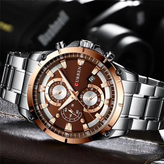 Reloj Curren Ref: 629 Plata/Vino
