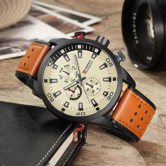 Reloj Curren REF: 614 Miel/Crema