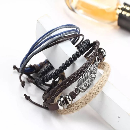 Pulsera Pluma/Azul Ref: 7029-9