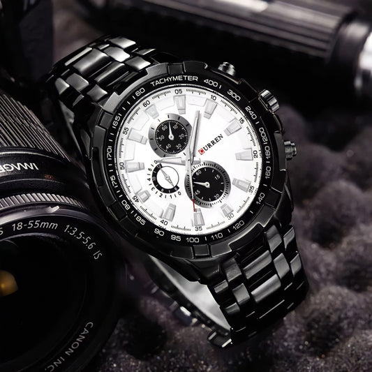 Reloj CURREN REF. 472 Negro/Blanco